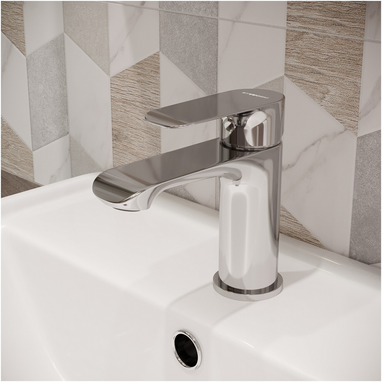 Смеситель для раковины однорычажный хром Stworki "Копенгаген" S42010CR - изображение 5