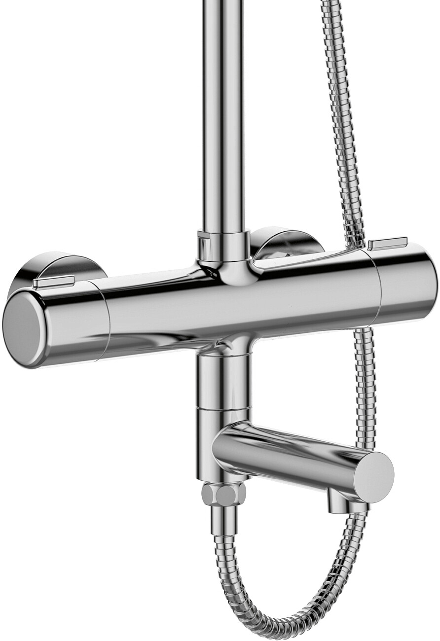 Душевая стойка с верхним душем и термостатом хром Stworki "Орхус" OR-03cr - изображение 7