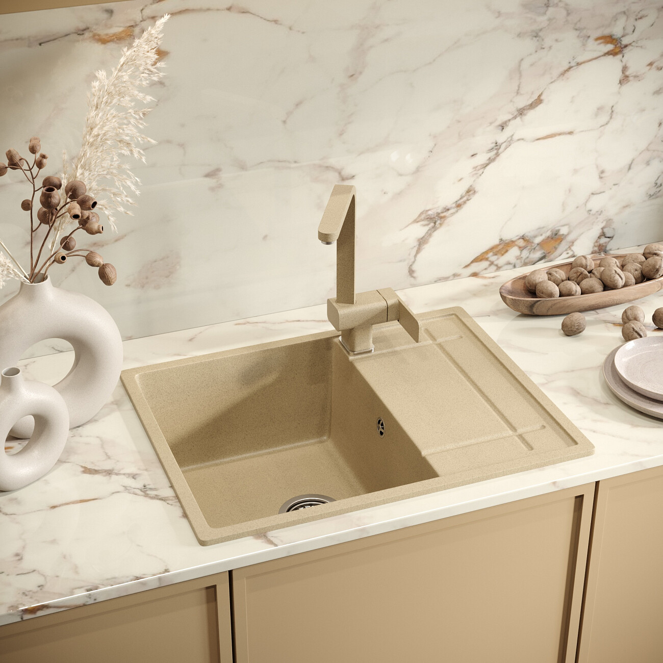 Смеситель для кухни однорычажный сардоникс Domaci "Солерно" DC-3014 - изображение 4