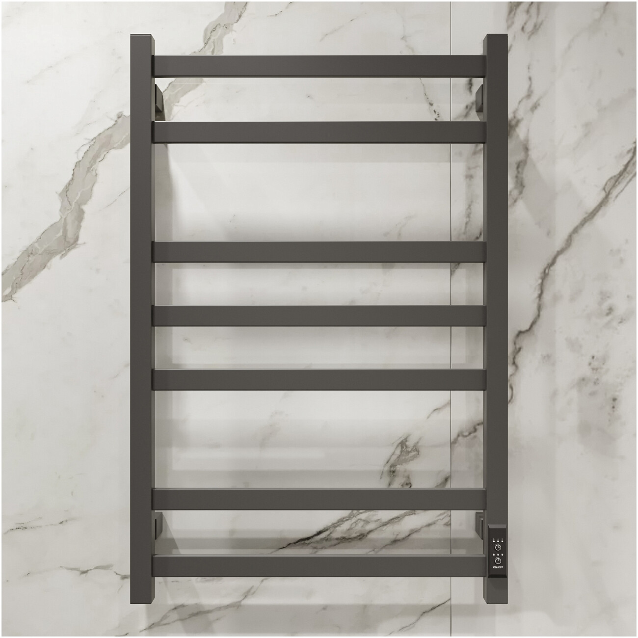 Полотенцесушитель электрический с терморегулятором 50х80 см графит Ewrika "Пенелопа" V7 - изображение 7