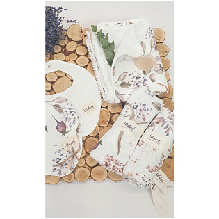 Плед муслиновый 80х100 см белый "Цветочная Гармония"