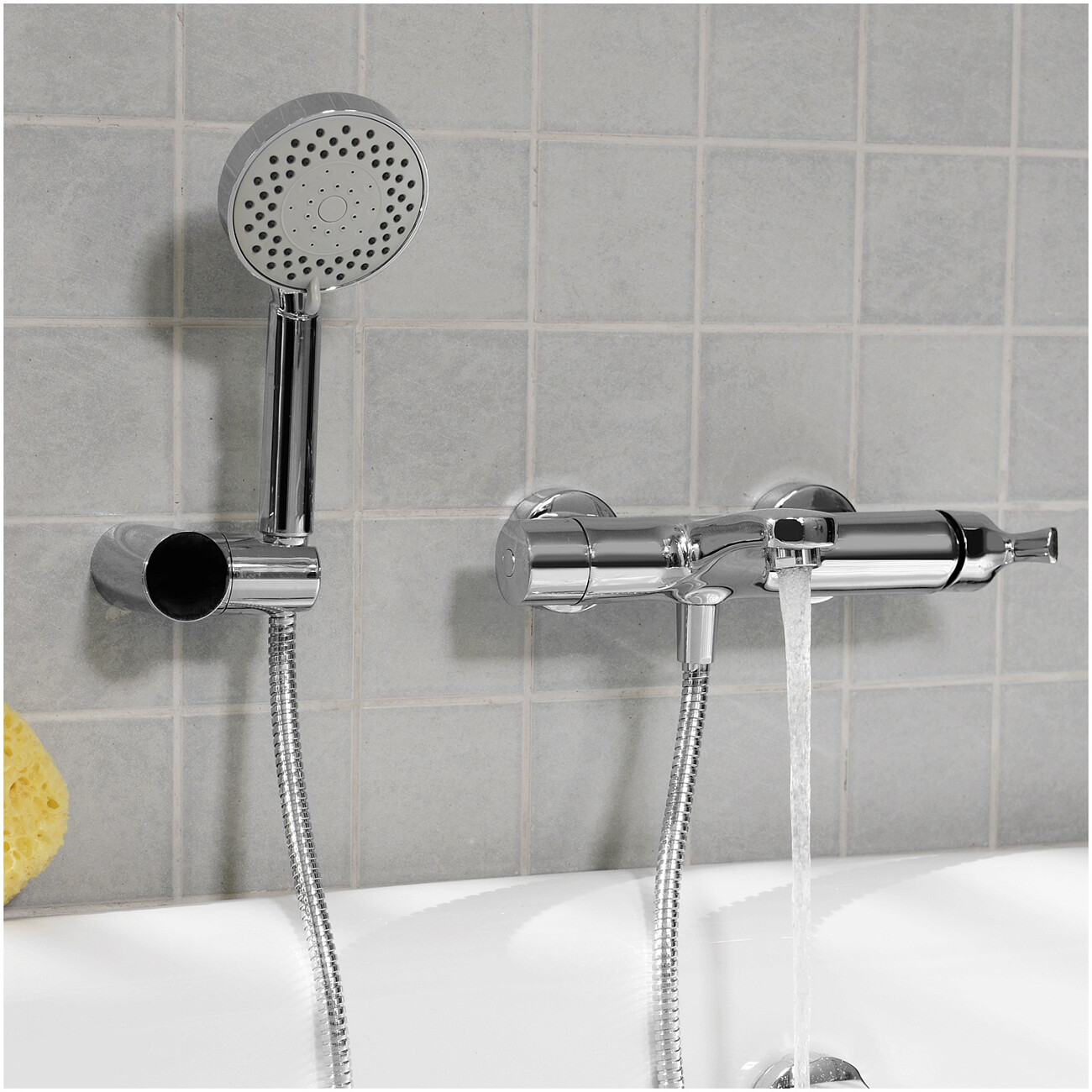 Душевой комплект с лейкой и коротким изливом хром Wasserkraft Berkel 4801 - изображение 2