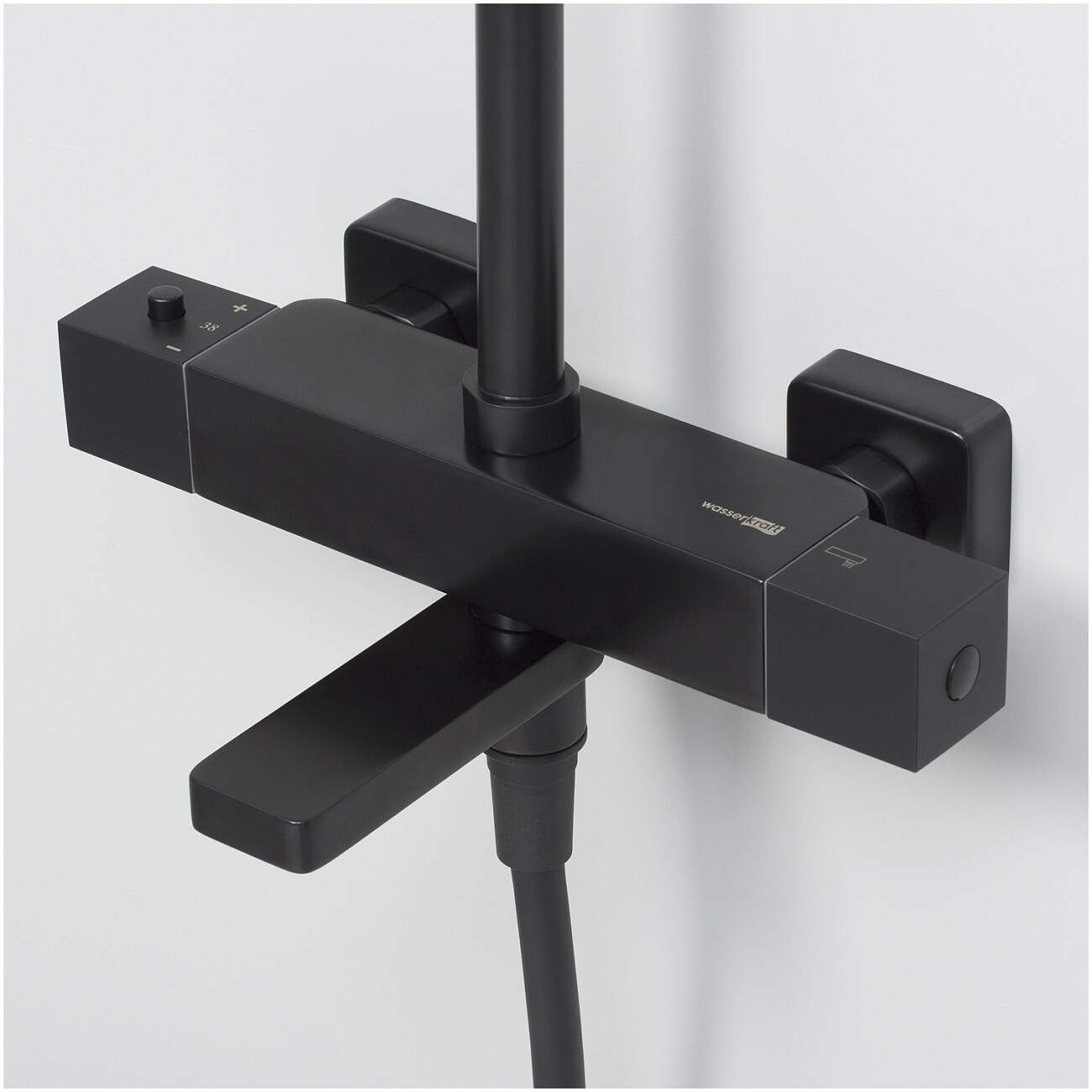 Душевой комплект с верхним душем и лейкой черный Wasserkraft A29901 Thermo - изображение 9