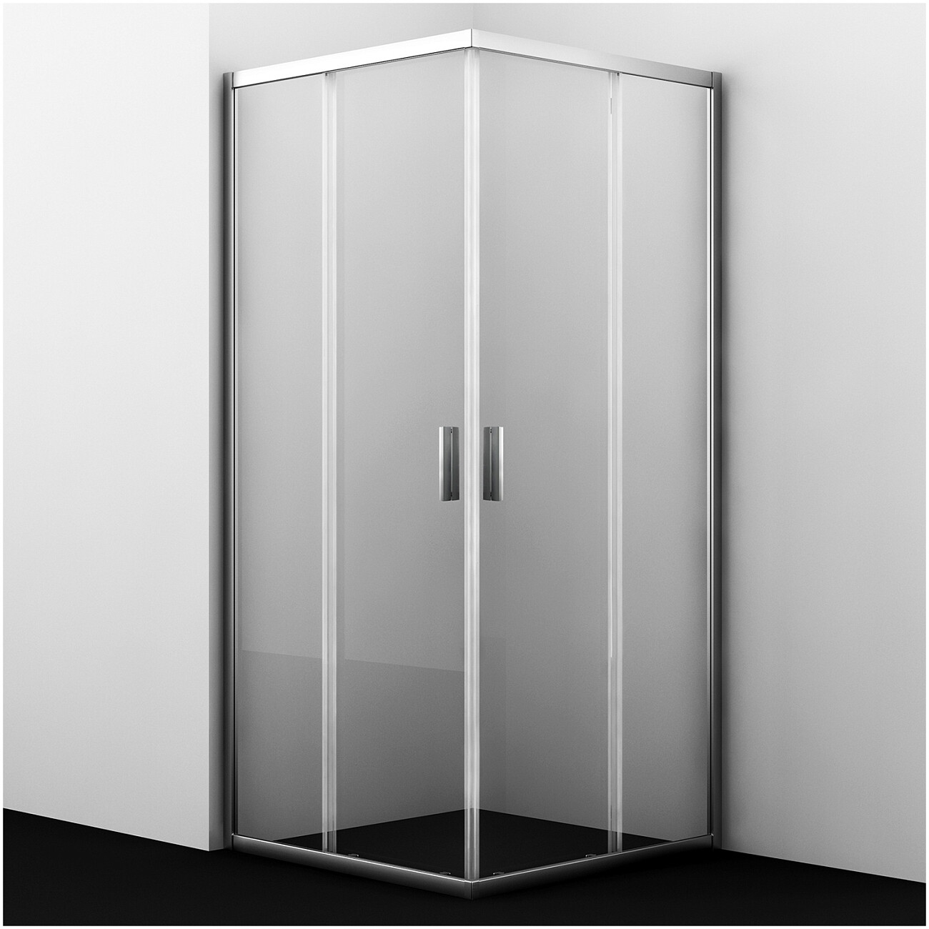 Душевой уголок квадратный 90х90 см хром Wasserkraft Lippe 45S03 - изображение 3