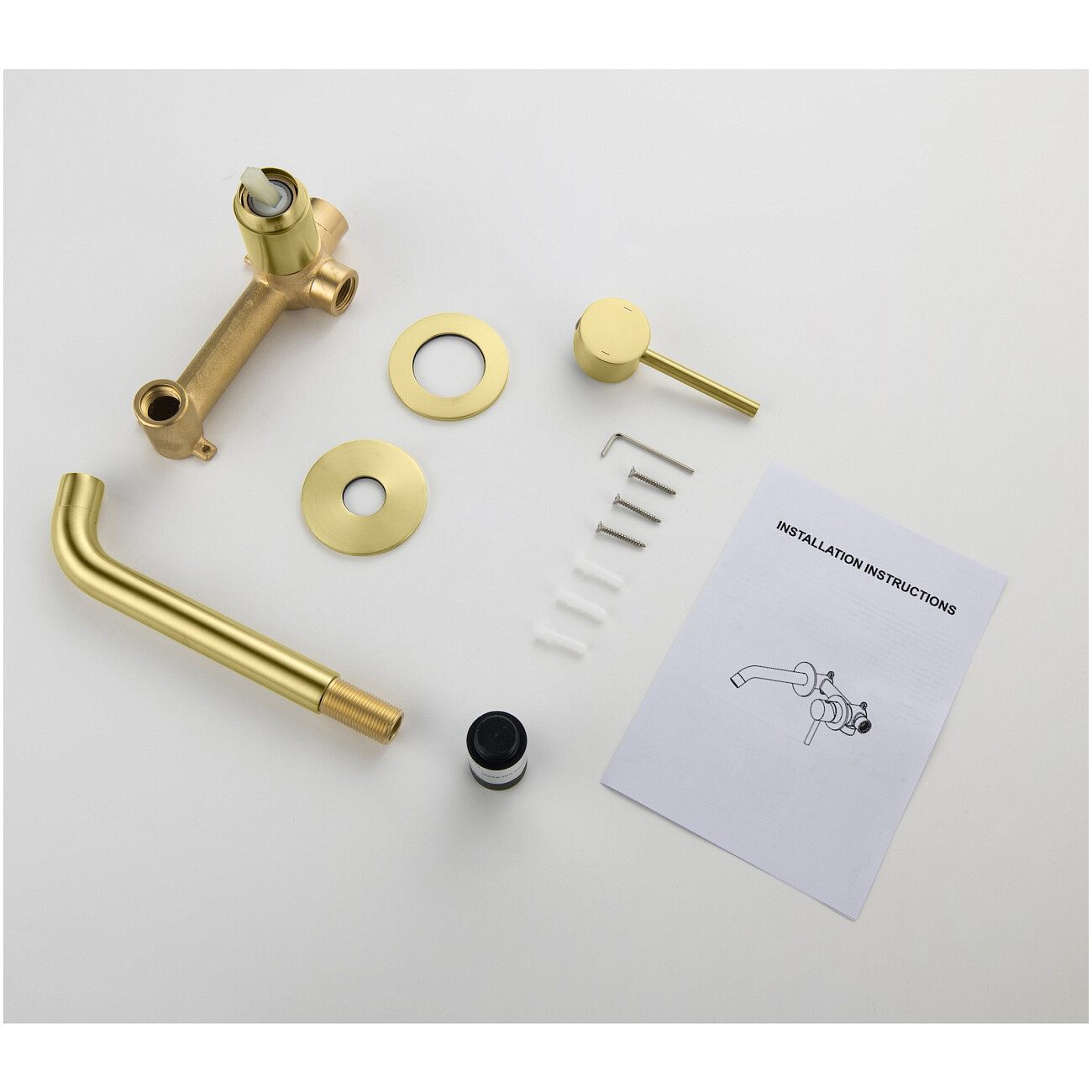 Смеситель для раковины встроенный золото матовое Timo Saona 2372-17SM - изображение 4