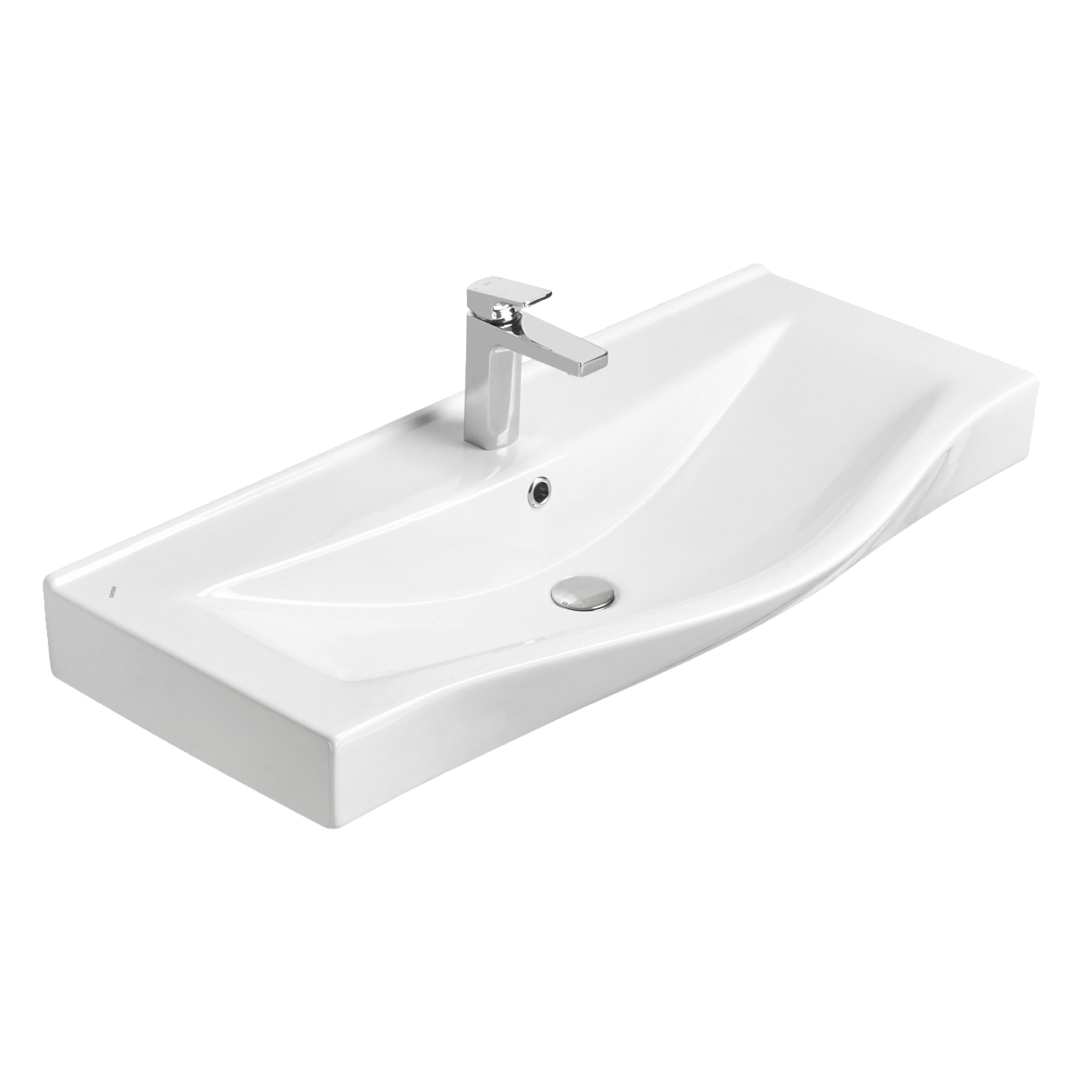 Раковина мебельная фарфоровая 100 см белая Stworki "Беверли" - изображение 8