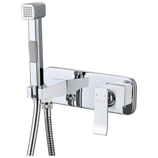 Смеситель встраиваемый с гигиеническим душем хром Lemark Contest LM5819CW