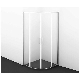 Душевой уголок четверть круга 100х100 см хром Wasserkraft Main 41S23