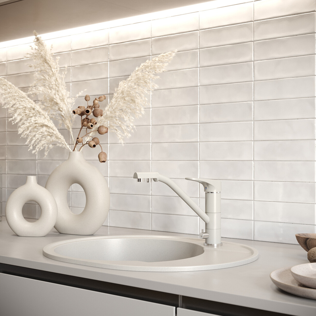 Мойка кухонная платина Domaci "Солерно" DN 585-04 - изображение 4