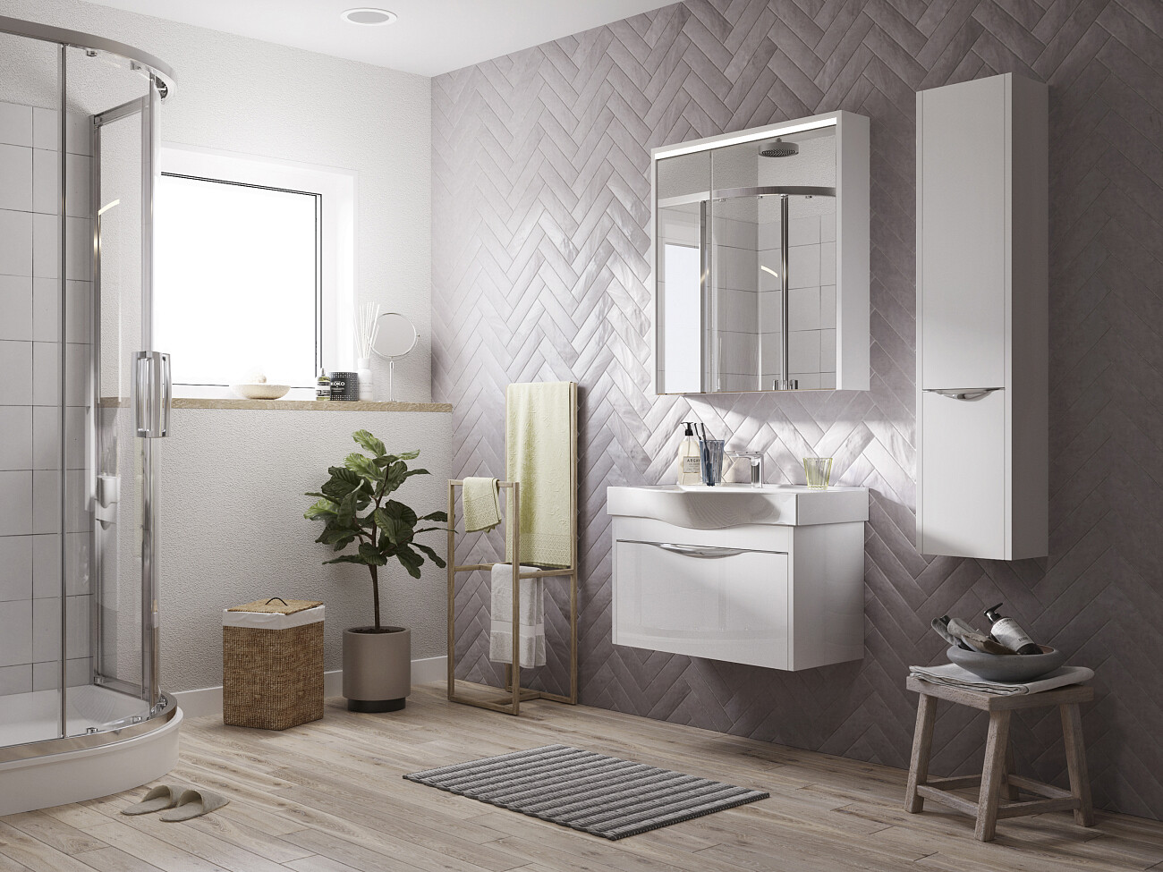 Раковина мебельная фарфоровая 80 см белая Stworki "Беверли" - изображение 5