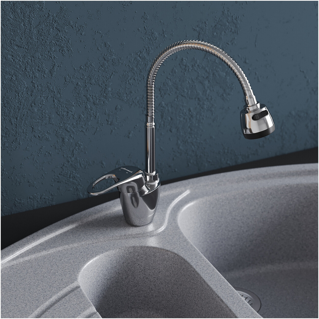 Мойка кухонная серая Domaci "Болонья" М-23-005 - изображение 9