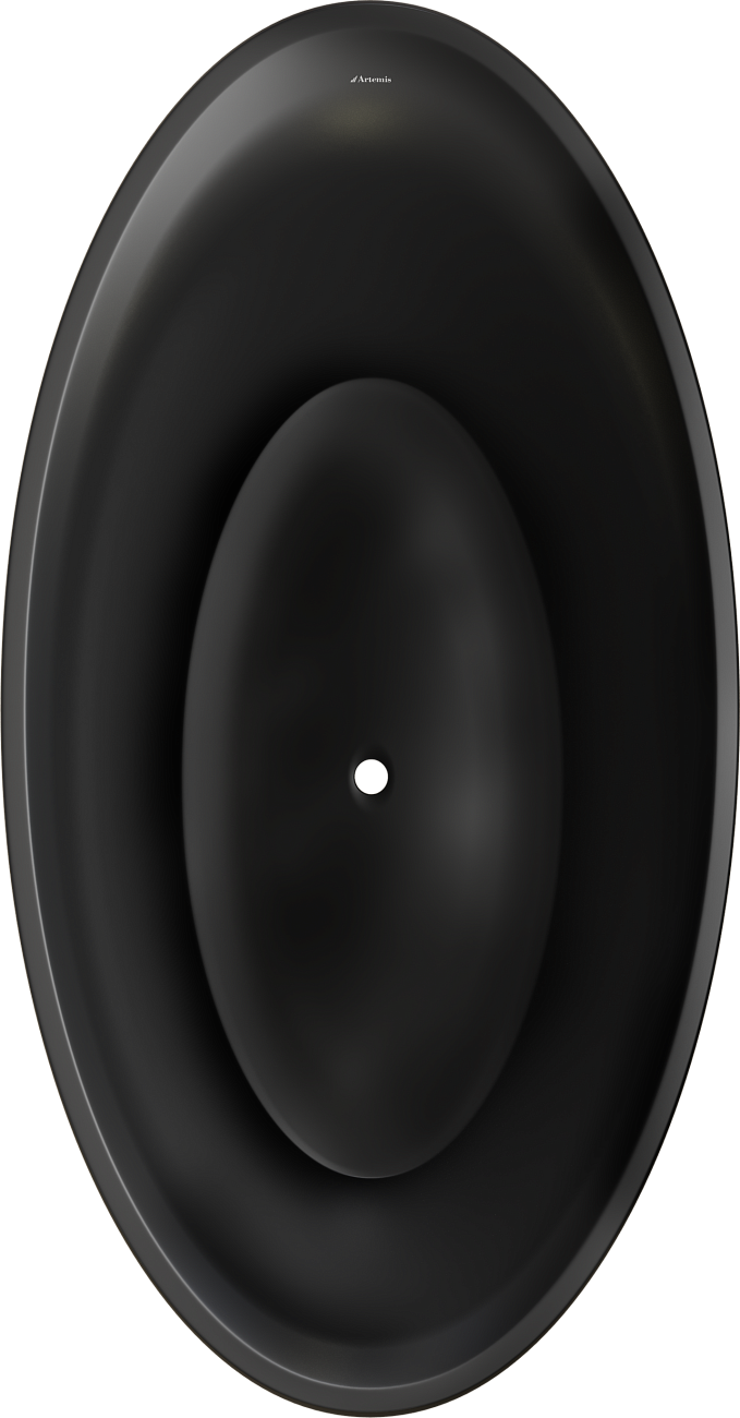 Ванна акриловая овальная 95х190 см черная Artemis Adonis 1.05.400.038.01.0.64 - изображение 7