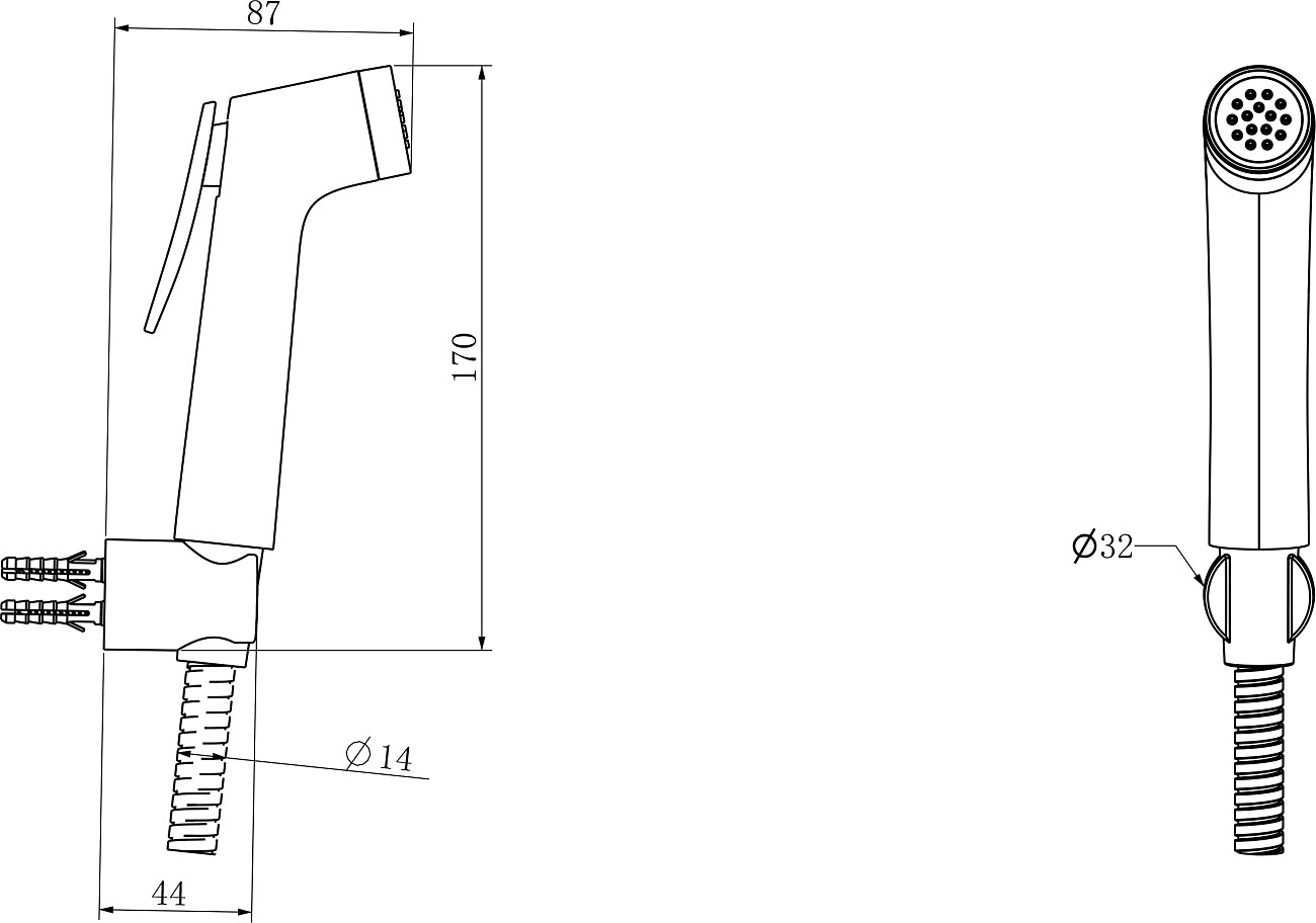 Гигиенический душ со шлангом черный Stworki "Ларвик" S186011-7Q02-I012 - изображение 3