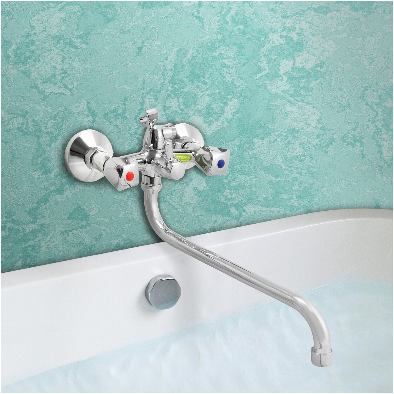Смеситель для ванны двухвентильный хром Juguni Lyra 0402.687 - изображение 4