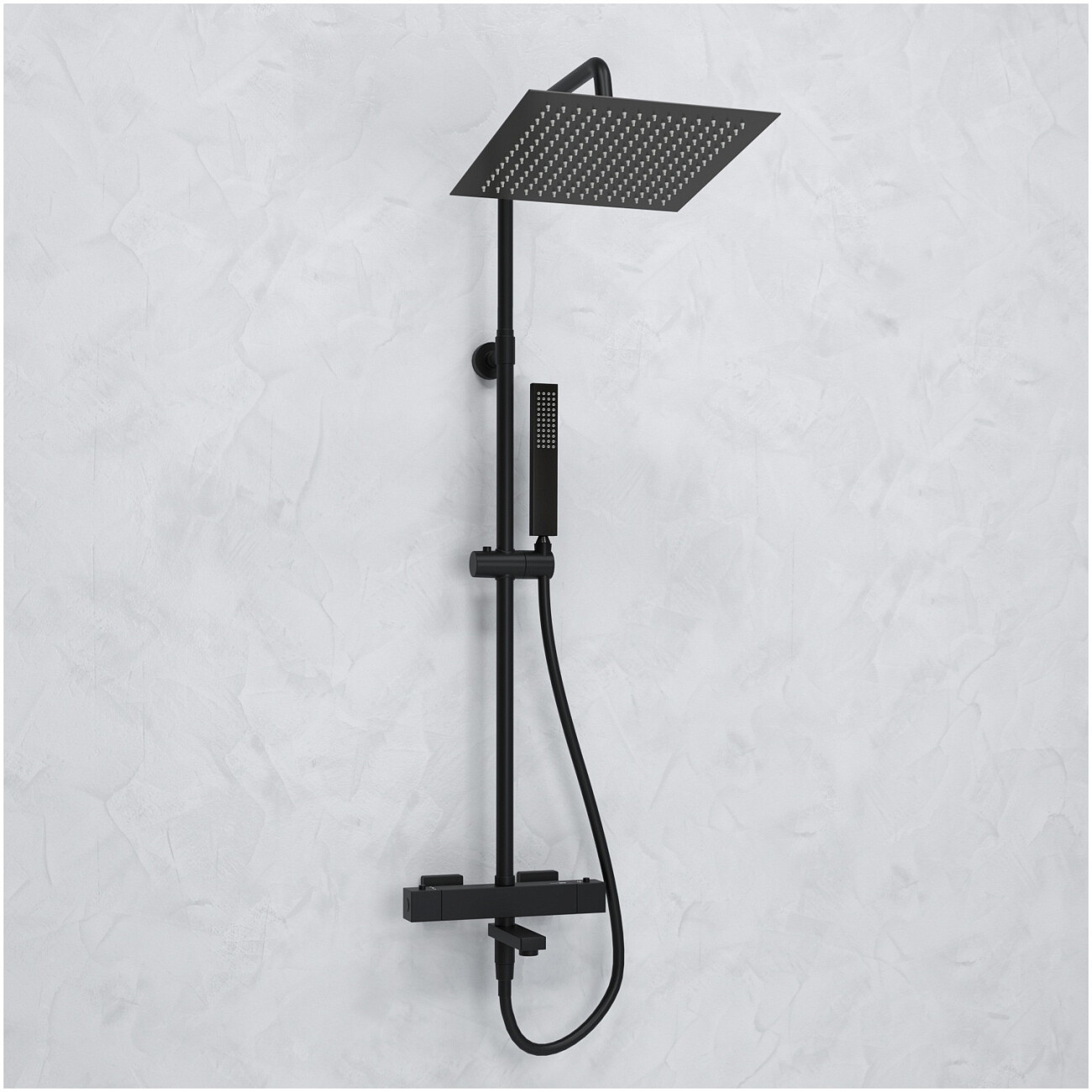 Душевой комплект с термостатическим смесителем черный Wasserkraft A299.162.218.BM Thermo SET2695 - изображение 2