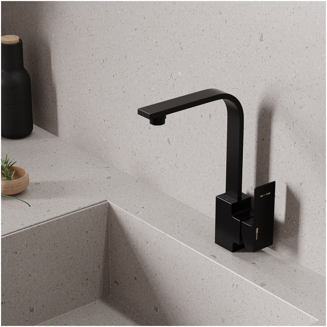 Смеситель для кухни из латуни черный Wasserkraft 2007 - изображение 2