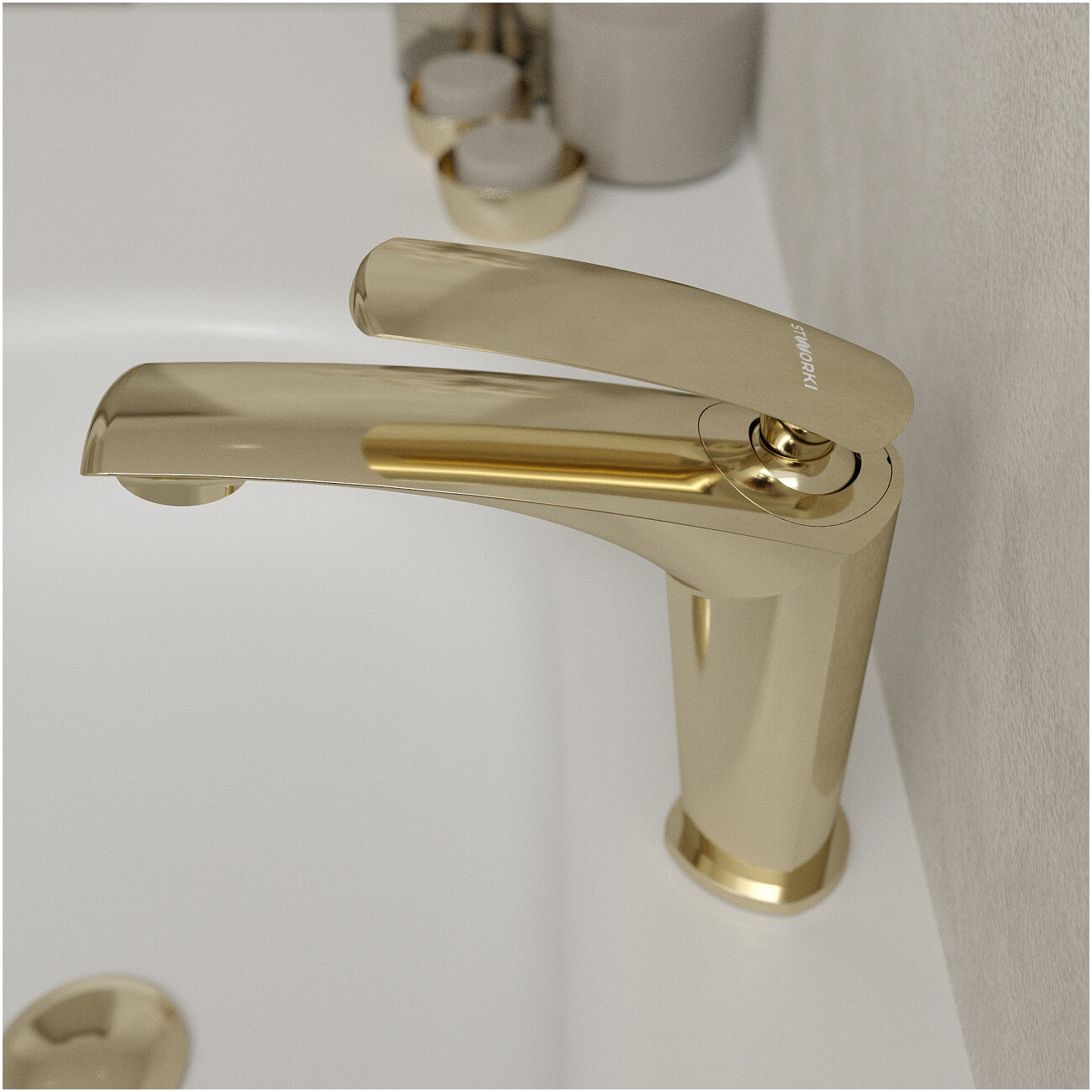 Смеситель для раковины однорычажный золотой Stworki "Гётеборг" S03010GG - изображение 6