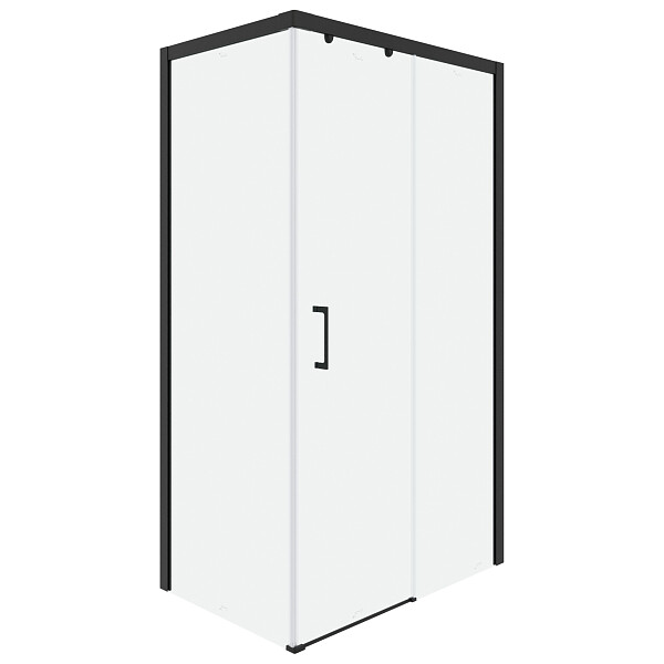 Душевой уголок прямоугольный правый 80x110 см черный Cerutti SPA Vito 110B-R - изображение 1