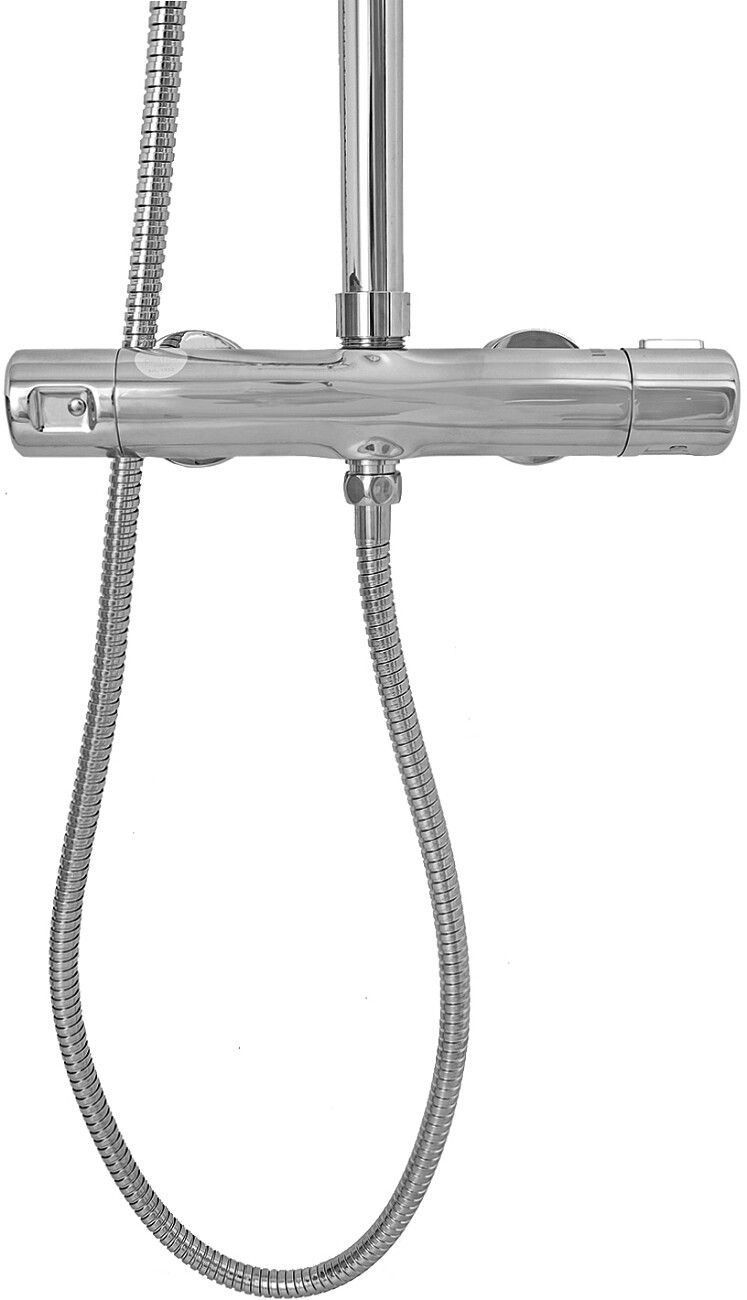 Душевая стойка с верхним душем и термостатом хром Stworki "Эстерсунд" ES-08cr - изображение 7