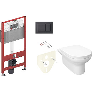 Унитаз подвесной с инсталляцией и кнопкой белый Stworki &quot;Хаммель&quot; Now HDC520WH, 9400414, 616994