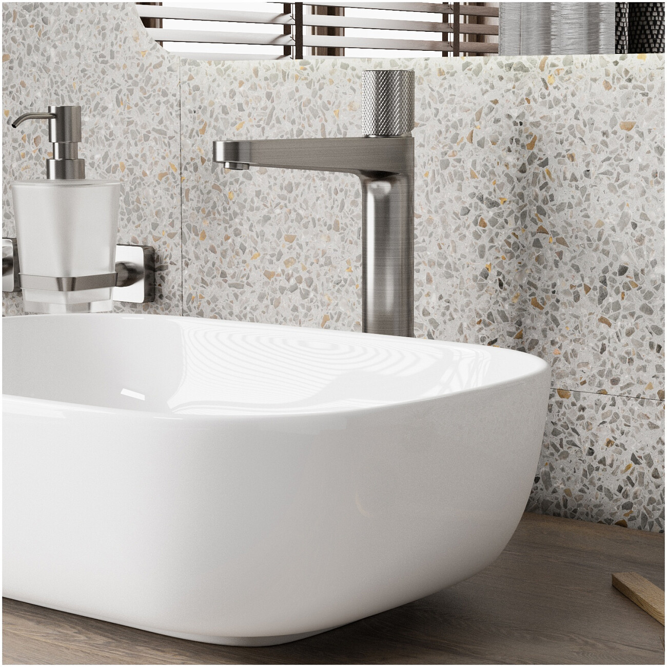 Смеситель для раковины из латуни никель Wasserkraft 6403H - изображение 2