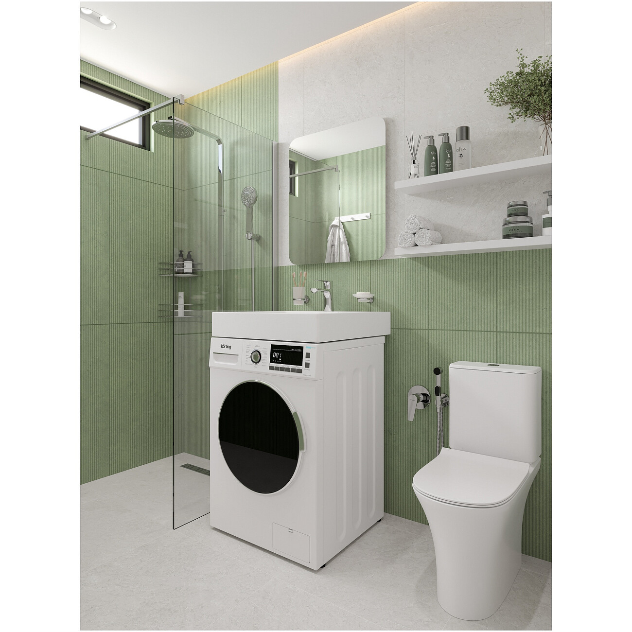 Раковина на стиральную машину 60х60 см белая Diwo "Углич" RnDUL-60 - изображение 6