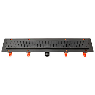 Душевой лоток с решеткой 75 см черный Creto Snake CRE-750 SB-50