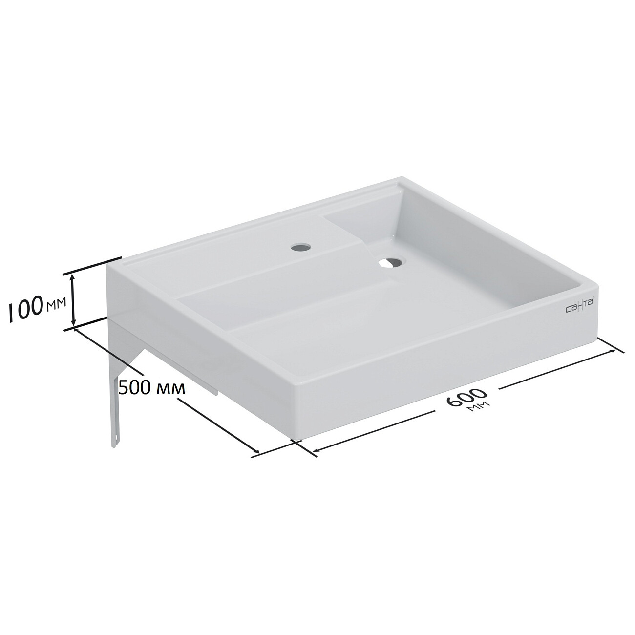 Раковина над стиральной машиной 50х60 см белая "Юпитер" 900117 - изображение 8