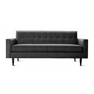 Диван Bantam Sofa большой прямой темно-серый