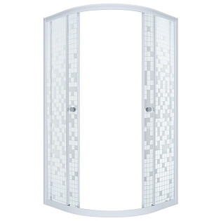Душевой уголок четверть круга 100х100 см белая мозайка Triton &quot;Стандарт&quot; Щ0000026699
