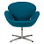 Кресло дизайнерское темно-голубое Swan Chair