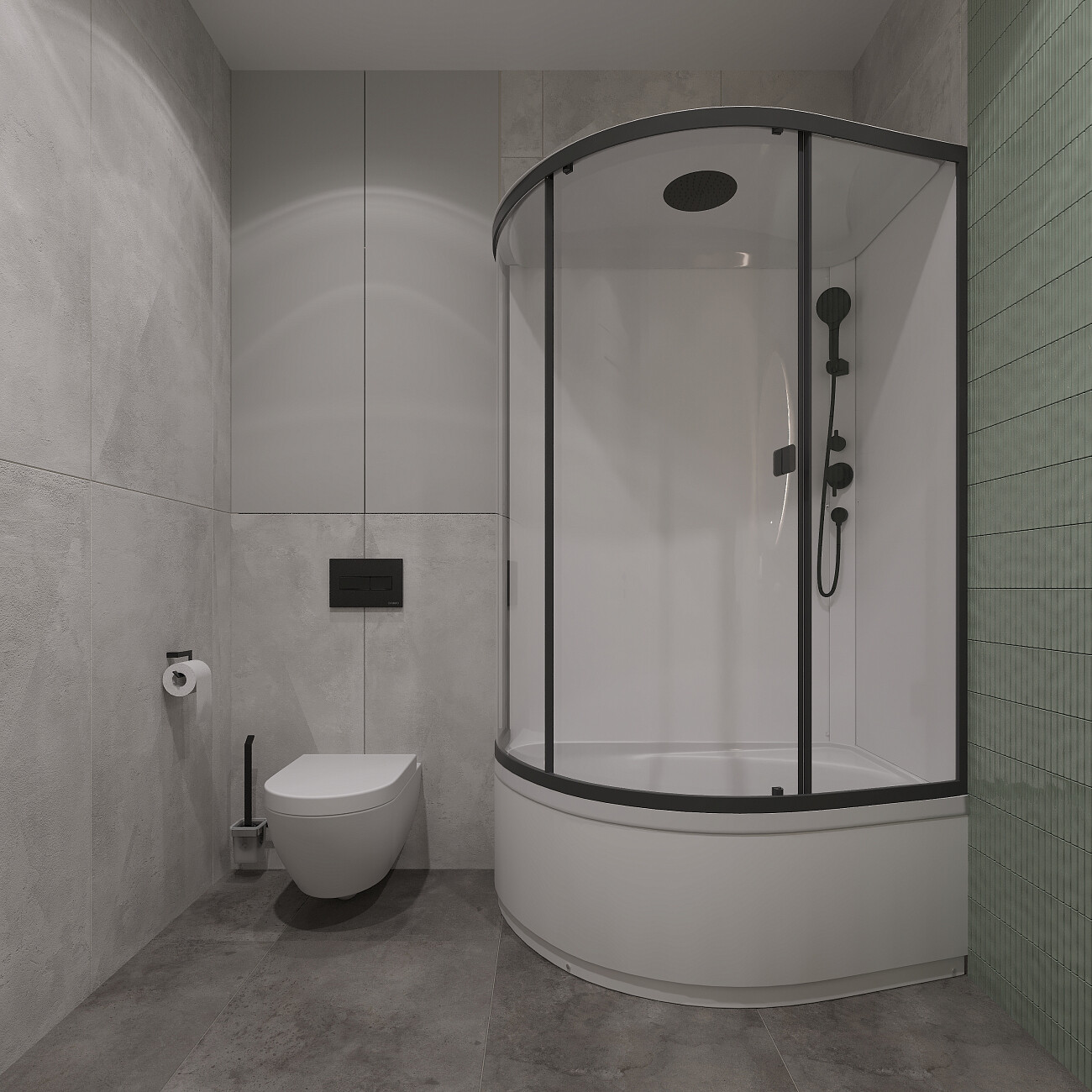 Душевая кабина ассиметричная правая 80х120 см черная Stworki "Стокгольм" HWSC-302RА-12080BT - изображение 4