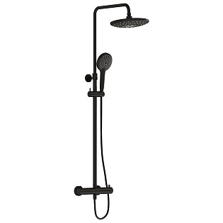 Душевой комплект с верхним душем и лейкой черный Vitra Aquaheat Bliss 240 2F A4720536EXP
