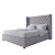 Кровать двуспальная 160х200 светло-серая с каретной стяжкой без гвоздиков Wing-2