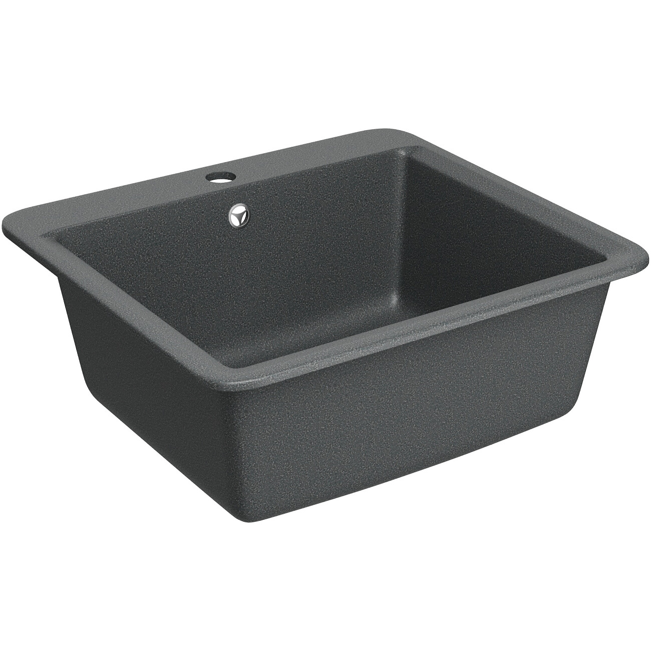 Мойка кухонная из искусственного мрамора прямоугольная 50х55 см антрацит Domaci "Парма" V-225 - изображение 5