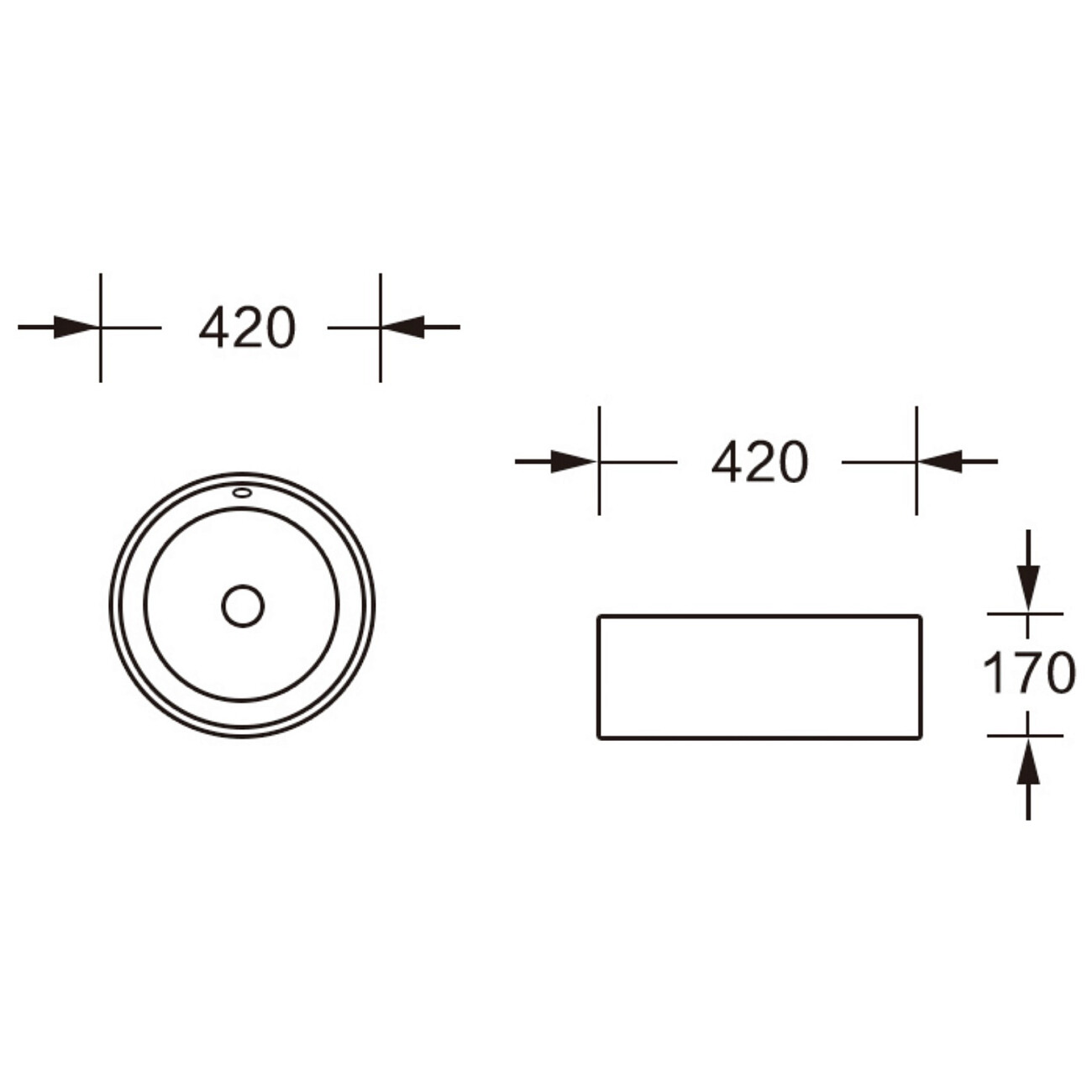 Раковина накладная керамическая круглая с переливом белая Cerutti SPA CR7022 - изображение 6