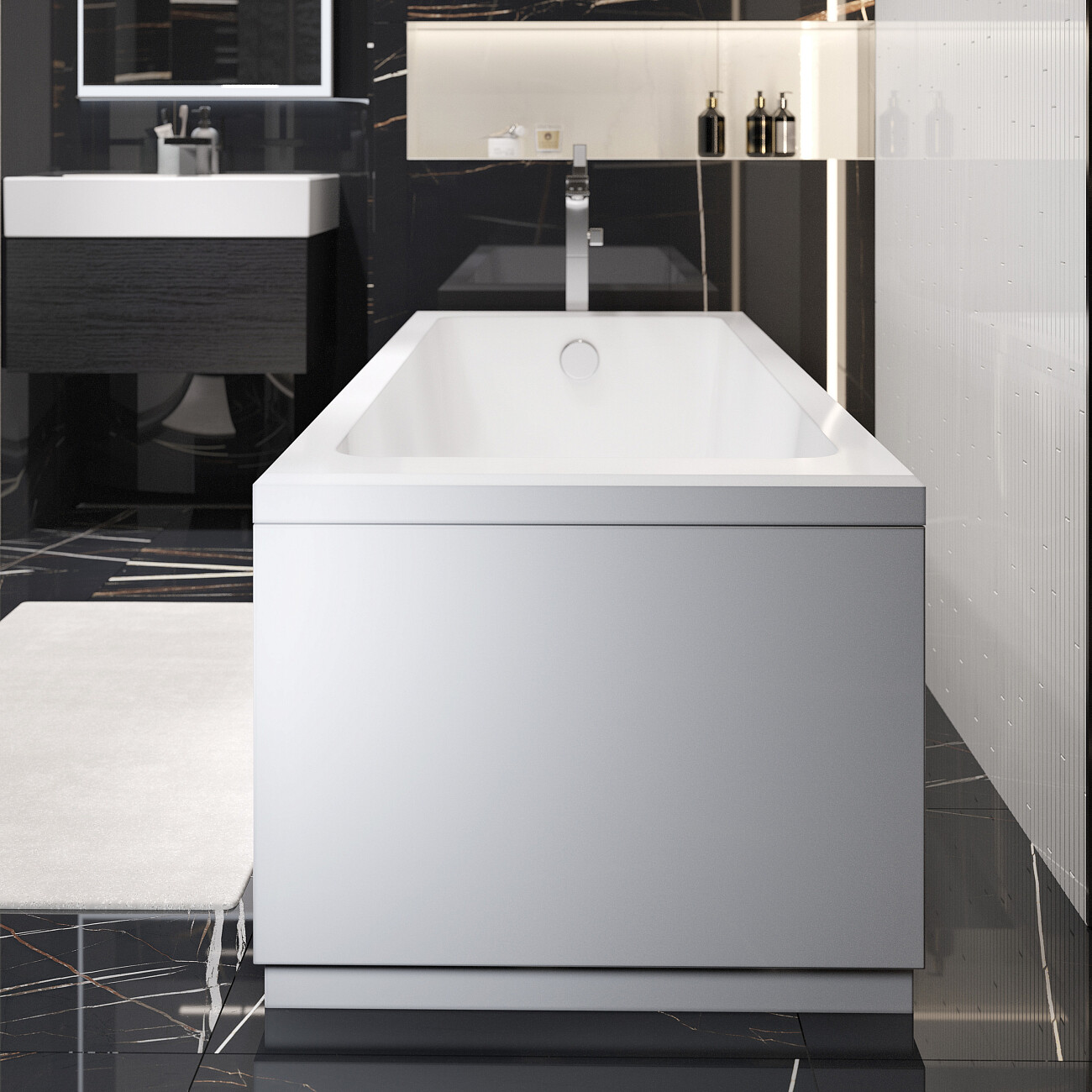 Ванна акриловая прямоугольная 70х170 см белая Artemis Ceres 1011260030102810 - изображение 6