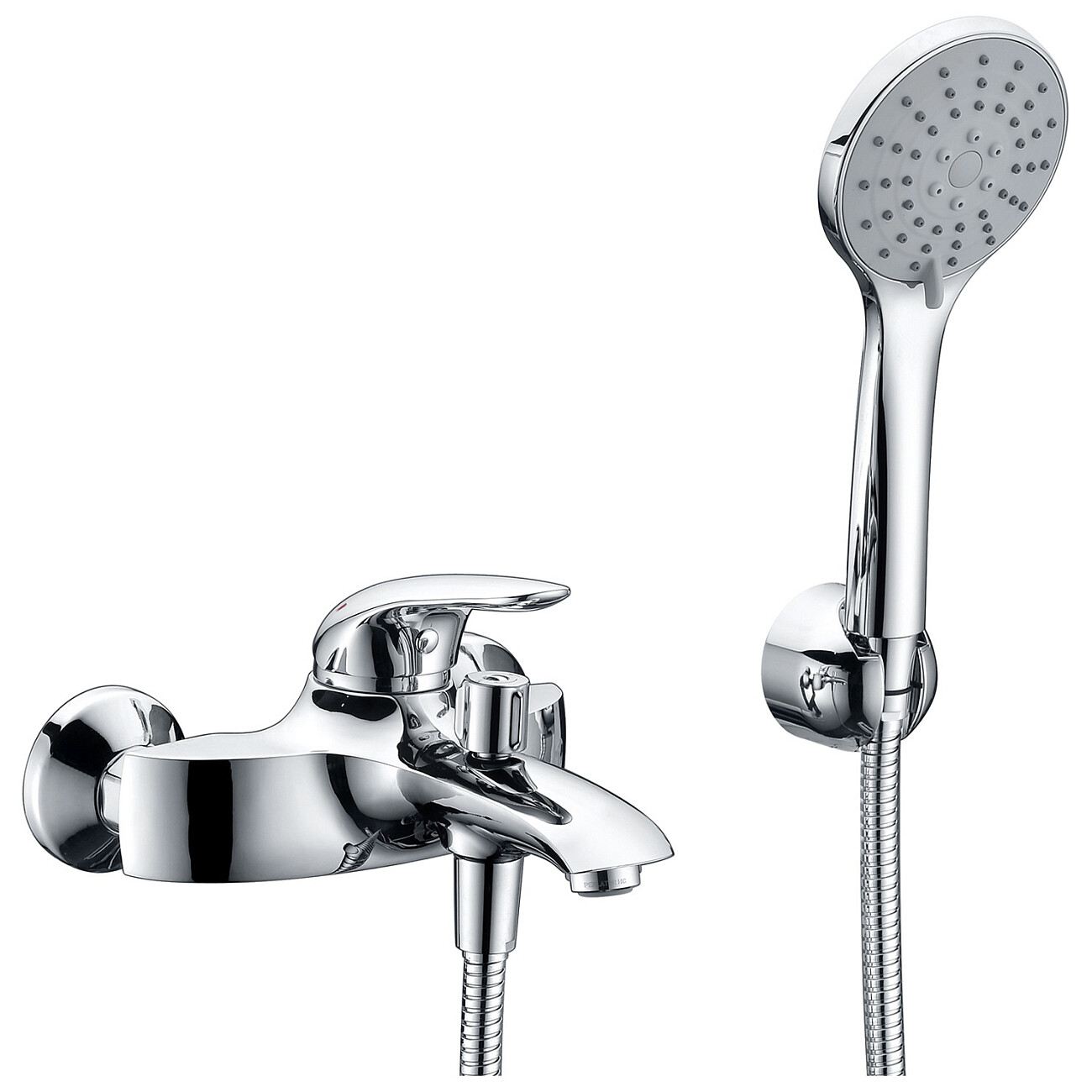 Душевой комплект с лейкой и коротким изливом хром Wasserkraft Rossel 2801 - изображение 4