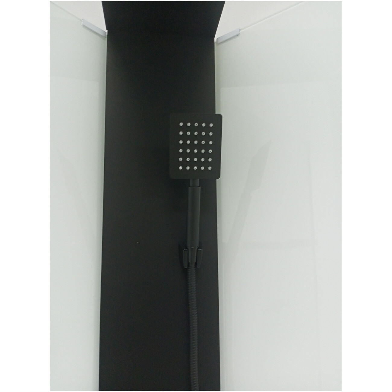 Душевая кабина квадратная без крыши с низким поддоном 90х90 см черная, белая Cerutti SPA Mimi 901B - изображение 11