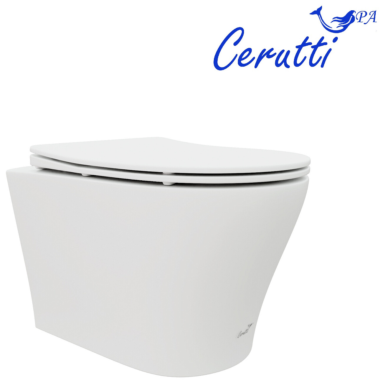 Унитаз подвесной безободковый белый матовый Cerutti SPA Adige Aria MW CT9245 - изображение 9