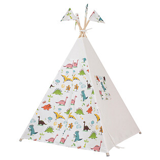 Вигвам Dino с окном,карманом и флажками