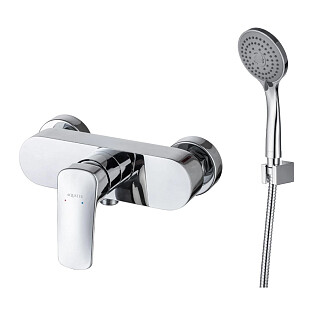 Душевой комплект с лейкой и смесителем хром Aquatek &quot;Вега&quot; AQ1034CR