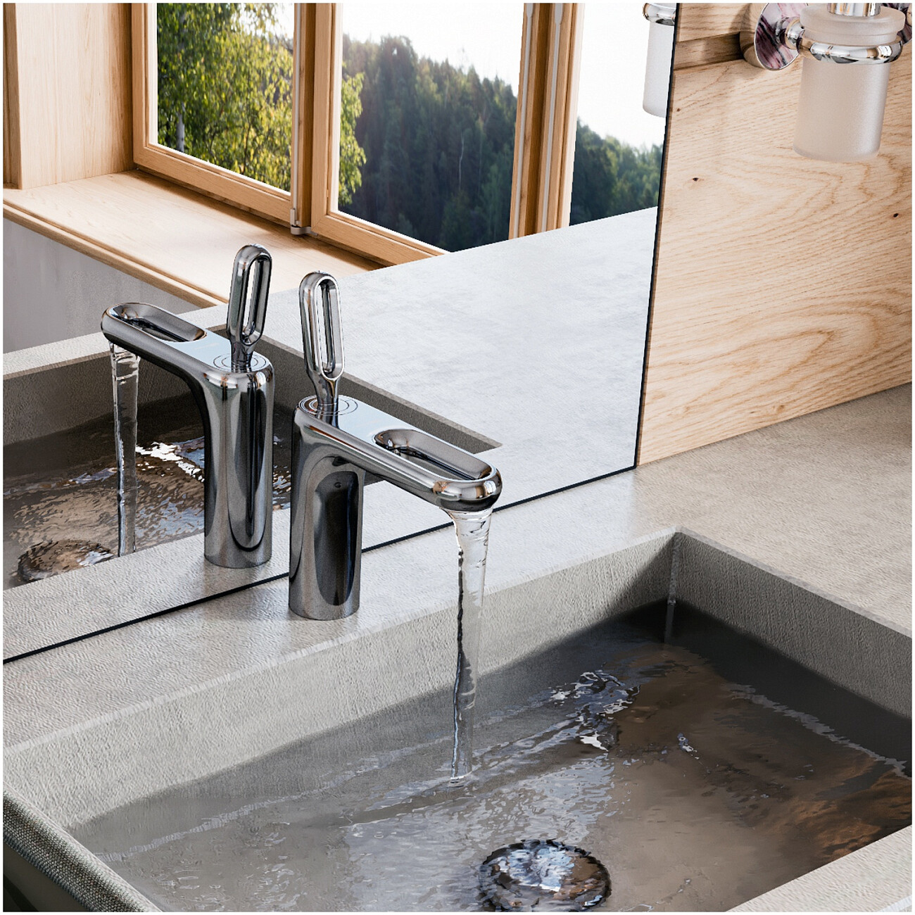 Смеситель для раковины из латуни хром Wasserkraft 1803 - изображение 2