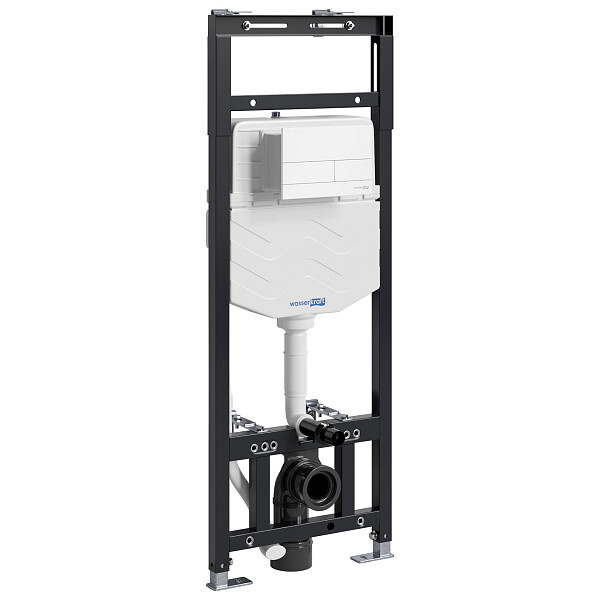 Инсталляция для подвесного унитаза с белой матовой кнопкой Wasserkraft Alme 15TLT.010.ME.WM04 - изображение 1