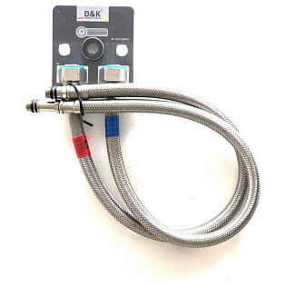 Гибкая подводка для смесителя с гайками и штуцерами 50 см хром D&K DC1250011